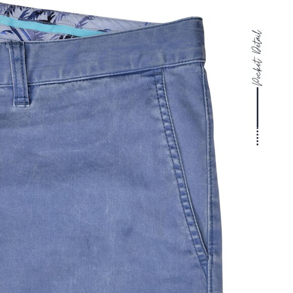DOCKSIDE BLUE FLAT FRONT TOMMY BAHAMA SHORT FOR MEN SIZE 40 - Picture 7 of 9
